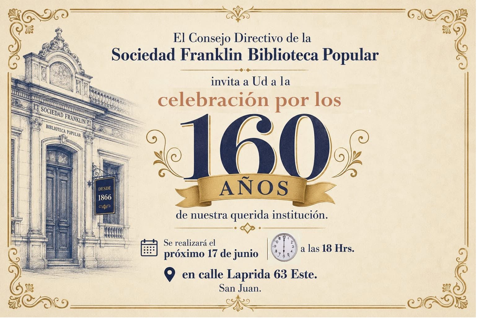 Aniversario 160 de la Biblioteca Franklin.